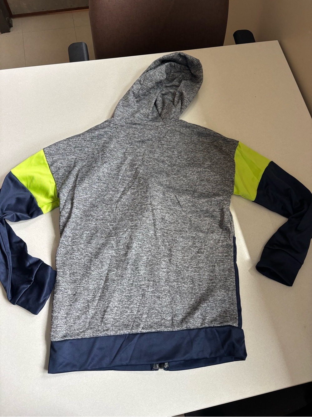 Hind Grey Heather Hooded zip up sweatshirt jacket boys size 12